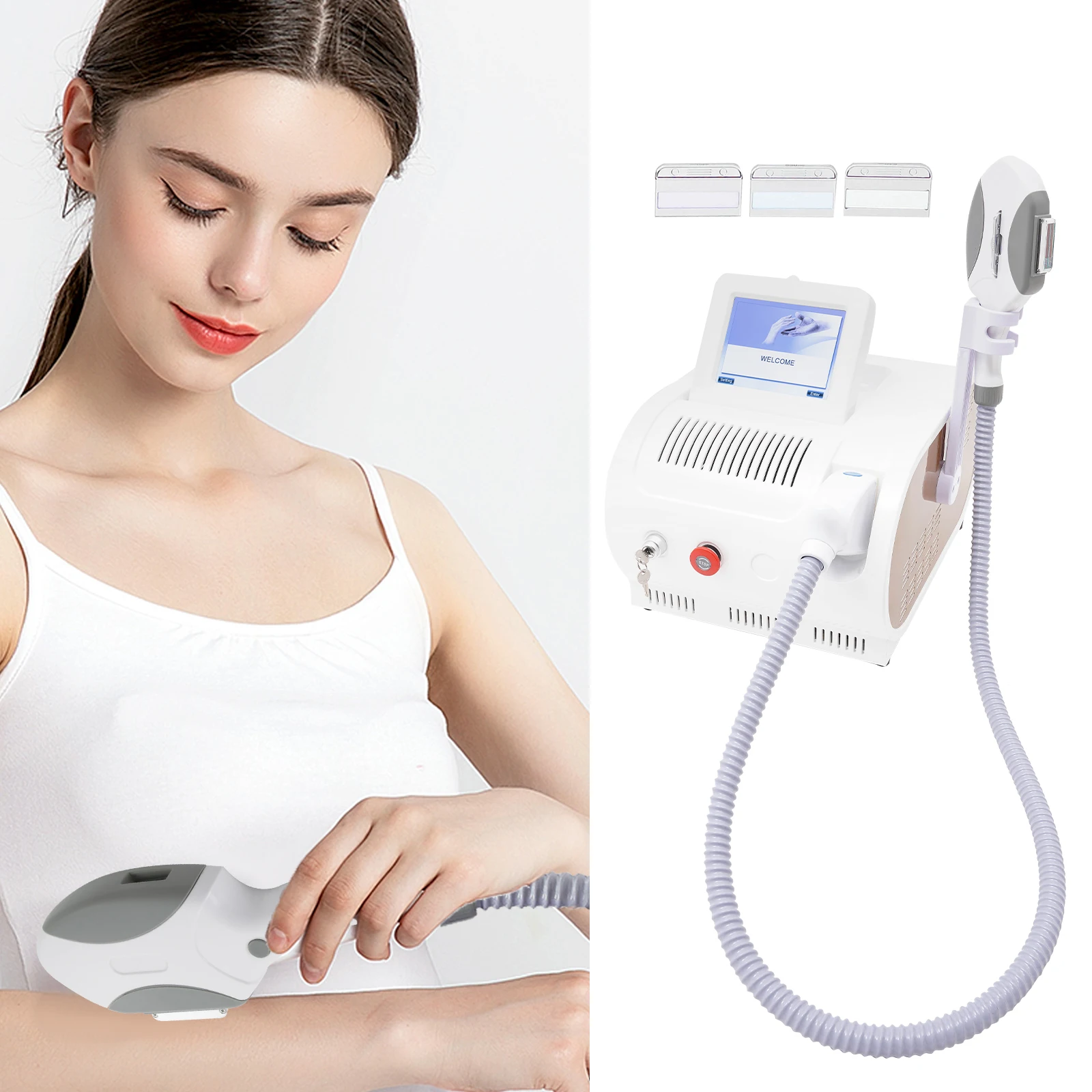 PRO OPT Elight IPL Laser Hair Removal RF Skin Rejuvenation Machine Permanent US