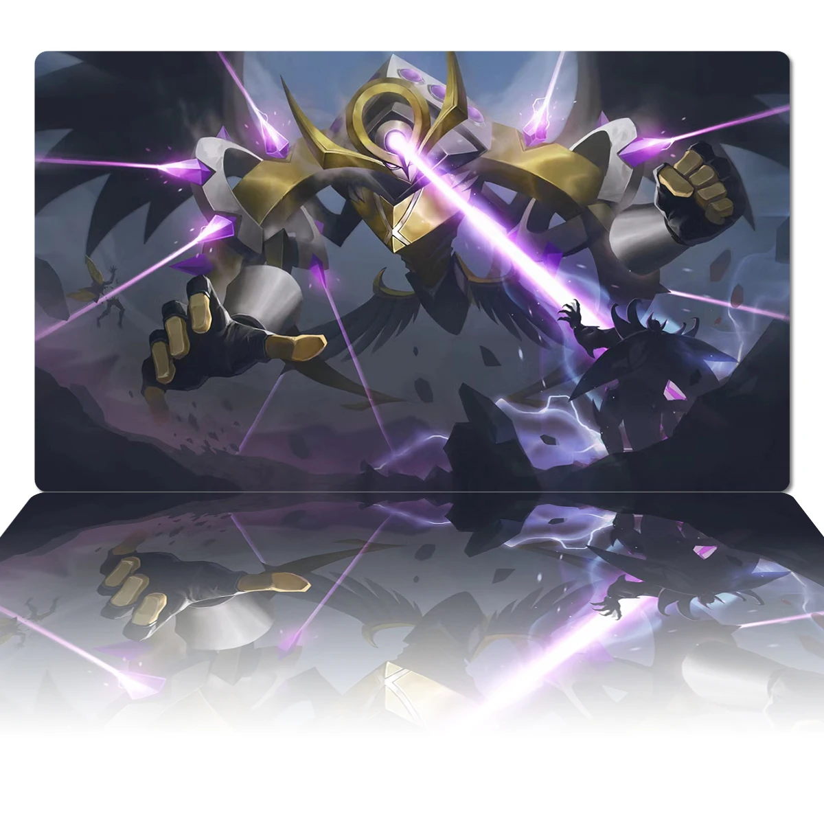 YuGiOh Vylon Omega Play Mat TCG CCG Board Game Duel Trading Card Game Mat Custom Anime Mouse Pad Rubber Desk Mat Zones Free Bag