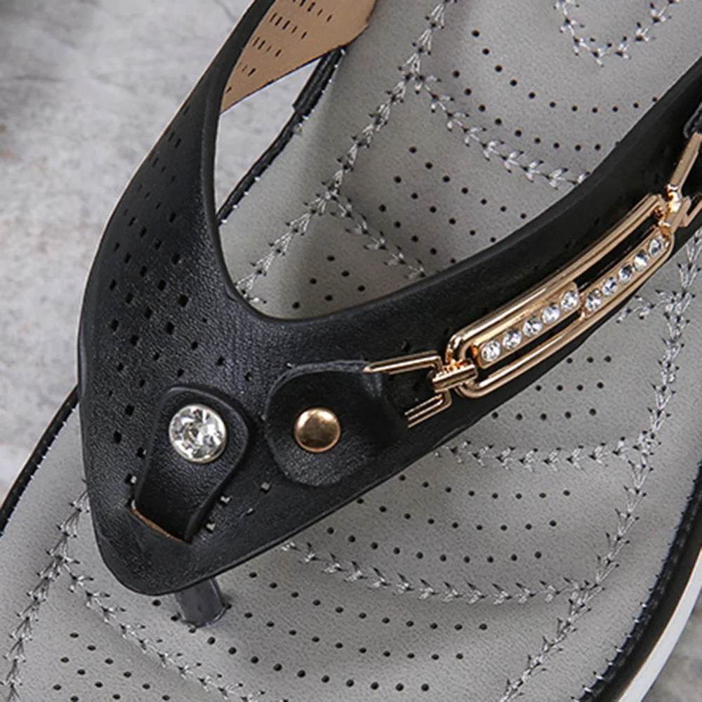 Women's Soft Cushion Flip Flops Thong Sandals Slippers Casual Orthotics Sandals Non-slip Female Wedges Beach Shoes 2023 New