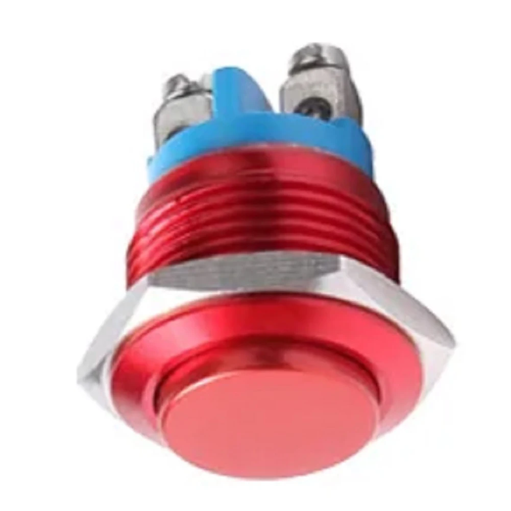 Red 16mm Push Button IP66 Rated Push Button Switch Momentary Switch Screw Terminal Connection 1A Maximum Current