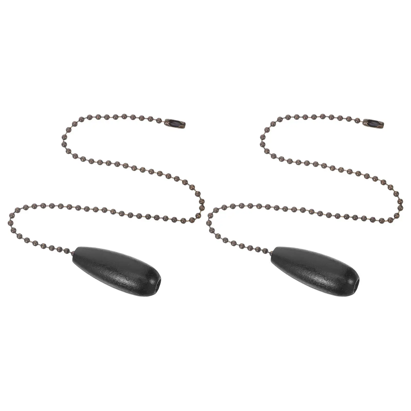 2Pcs Ceiling Fan Pull Chain Extension Wooden Beaded Cord Decorative Fan Chain Extender for Fans Lights Fixtures