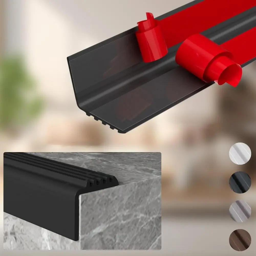 High Quality 100cm Stair Safety Strip Non-Slip Self-Adhesive Corner Trim Flexible Staircase Step Tape Indoor Outdoor