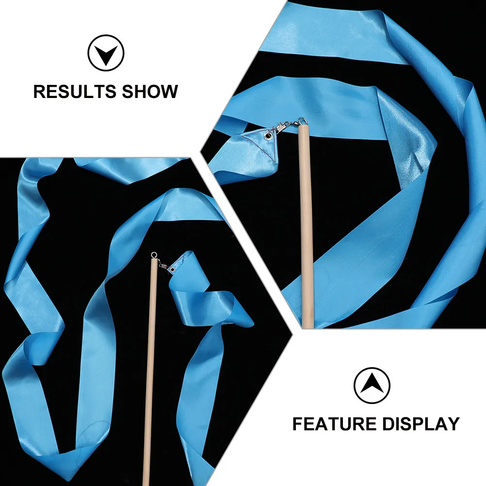 4Pcs Rhythmic Gymnastics Ribbons Dancing Streamers for Kids Practice Performance Party Gift