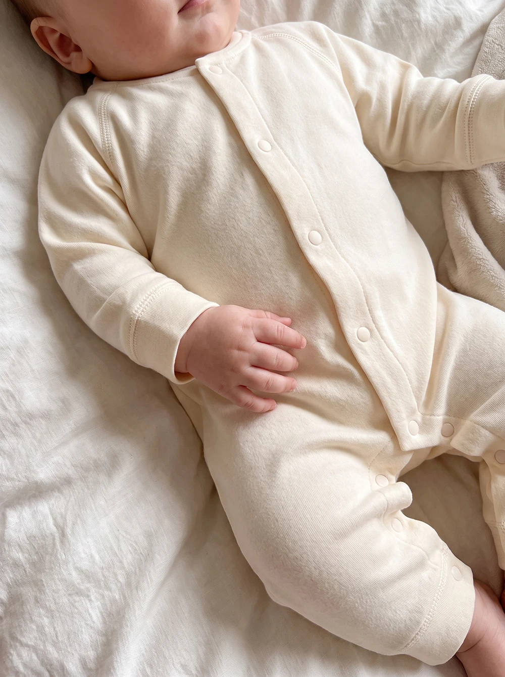 MILANCEL Newborn Baby Romper 3-24M Baby Girls Clothes Solid Color Cotton Toddler Jumpsuit Comfortable Sleepwear for Newborns