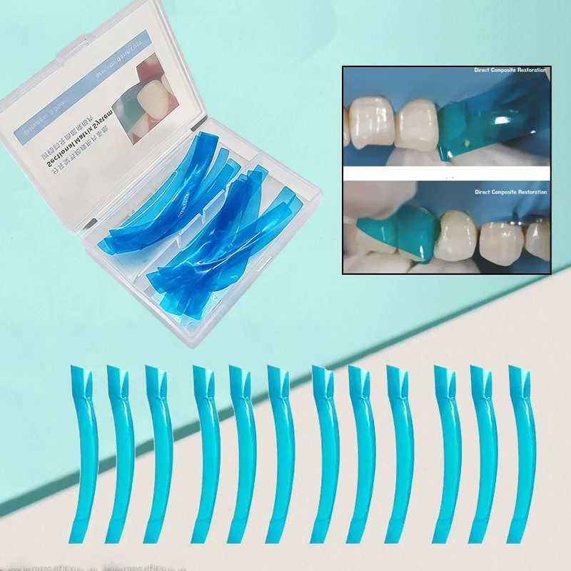 

15 Pcs Dental Contoured Anterior Matrix Strips for Resin Restoration Teeth Fillings