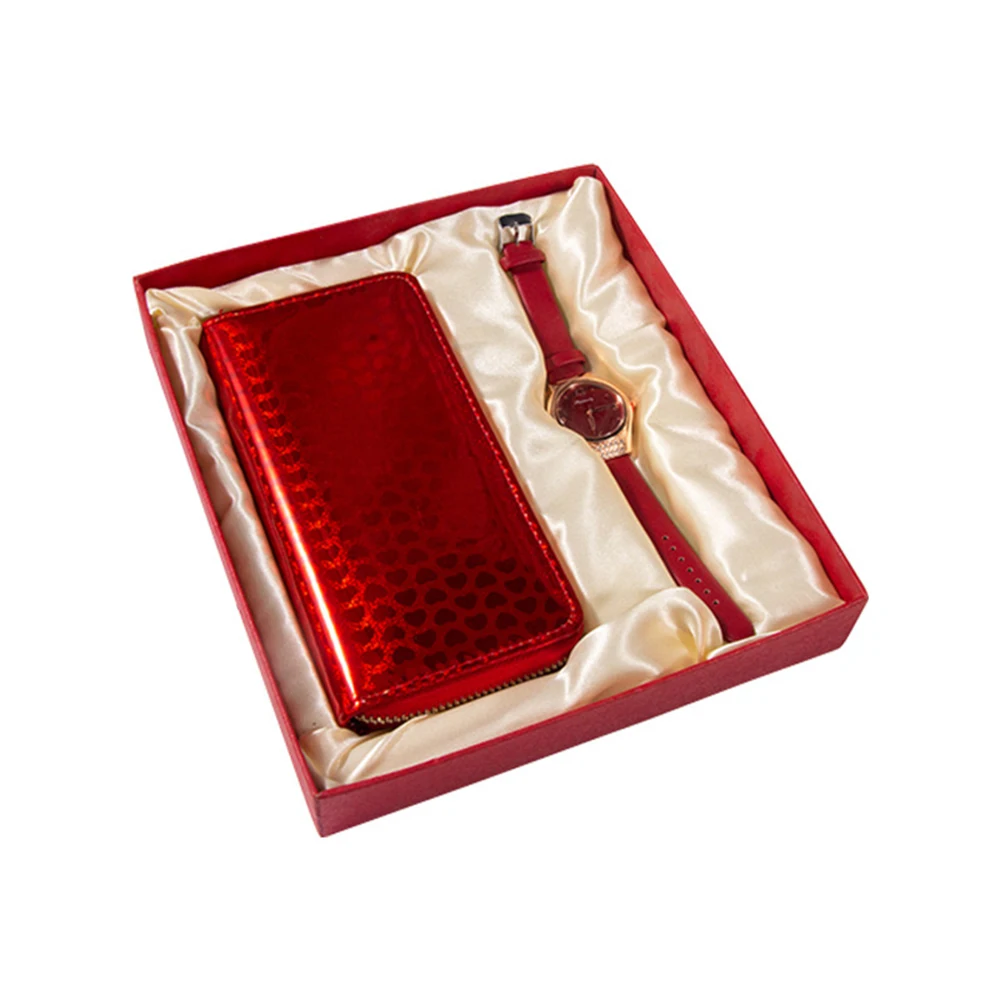 Fashion Women's Fashion Quartz Watch Wallet 2pcs set Gift Box Mother's Day Christmas New Year Gifts Ladies watches Gift Sets