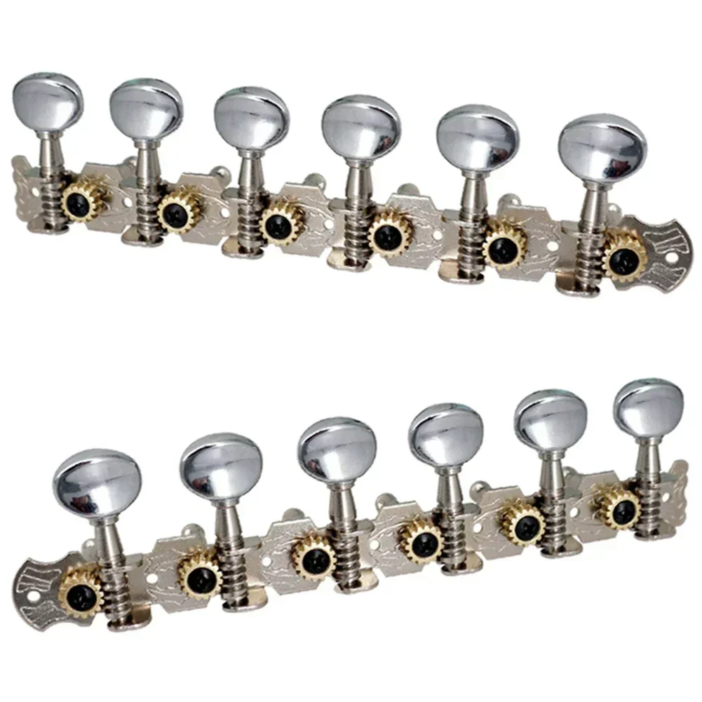 12-String Acoustic Guitar Tuning Pegs Tuners 6L 6R Metal Machine Heads String Tuning Pegs Guitar Musical Instrument Accessories