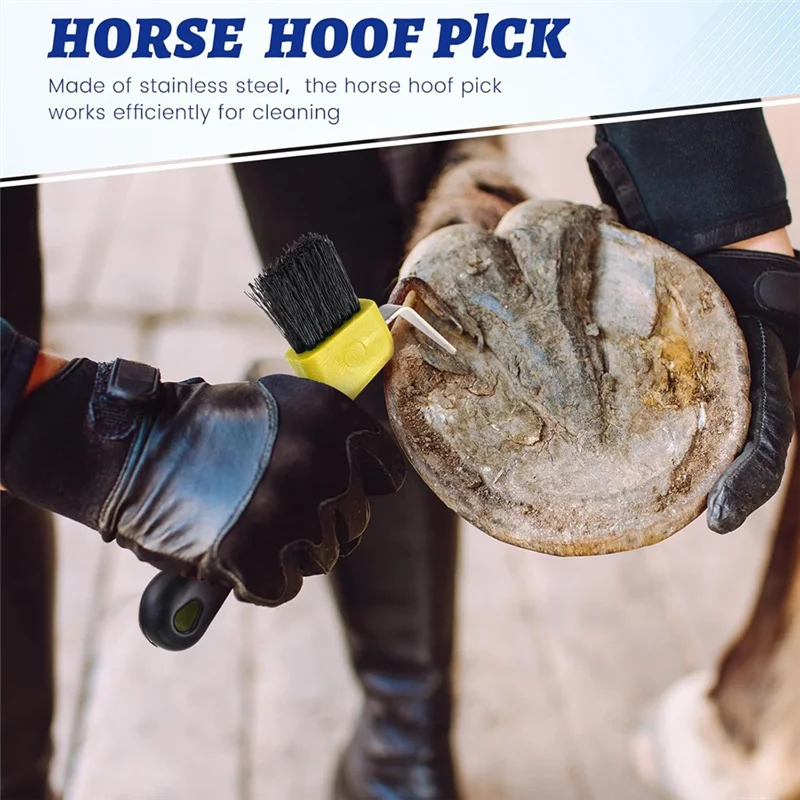 

SHGO-Мягкая резиновая ручка для копит с щеткой для лошадей — портативный набор из 4 предметов, разные цвета