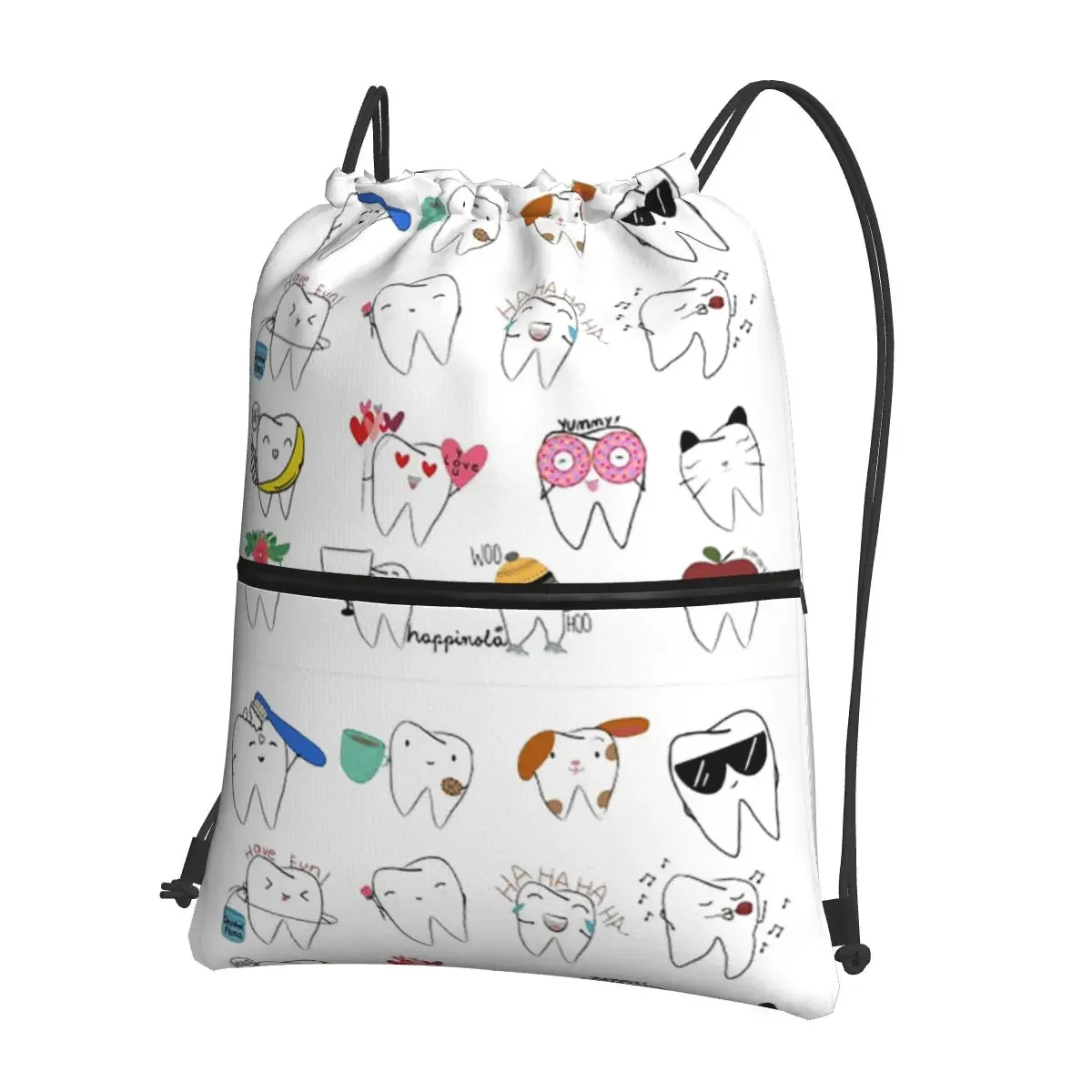 

Mix-Molar Teeth Tooth Portable Backpacks Drawstring Bag Multi-function Drawstring Bundle Pocket Sundries Bags For School Student