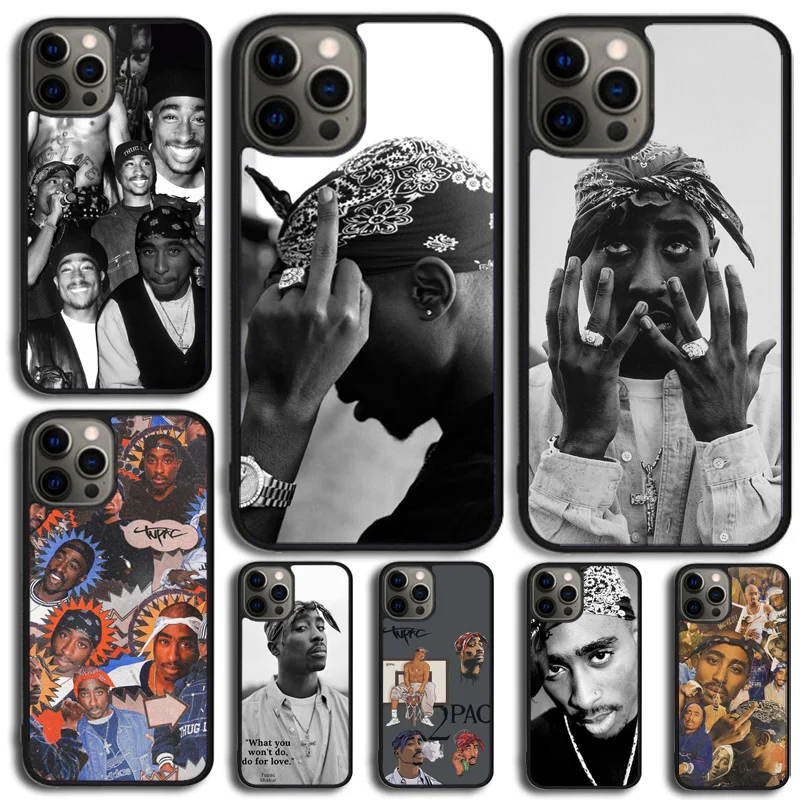 Rapper 2pac Singer Tupac Phone Case For iPhone 14 15 16 13 12 Mini Cover For Apple iPhone 11 Pro Max 6 8 7 Plus SE2020 Coque