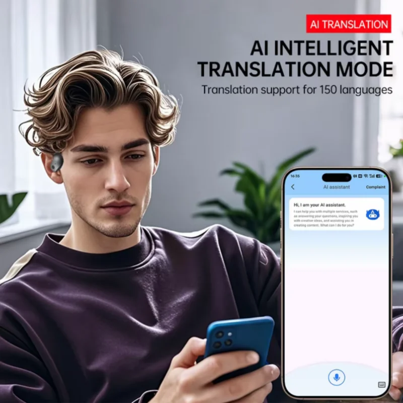 Choice HYUNDAI HY-T26 PRO AI Translation Earbuds Real Time Headphones Bluetooth 5.4 100+ Languages for Travel Business Learning image 6