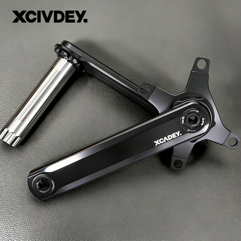 

XCADEY Road Bike Crankset Aluminum Alloy 4-Hole Hollow Titanium Axle 110BCD
