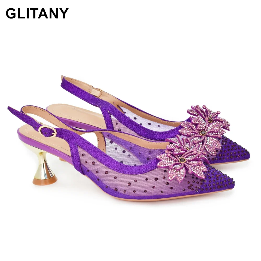 

Новинка, сексуальные туфли-лодочки, летняя обувь, женские туфли-лодочки с открытым носком, женская свадебная обувь, украшенная искусственными элементами