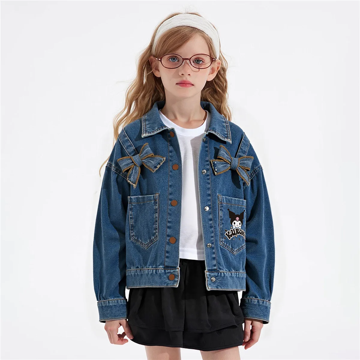 

Осенняя джинсовая куртка для девочек 2025 г. Новый стиль детской одежды Zhongda Детская верхняя одежда