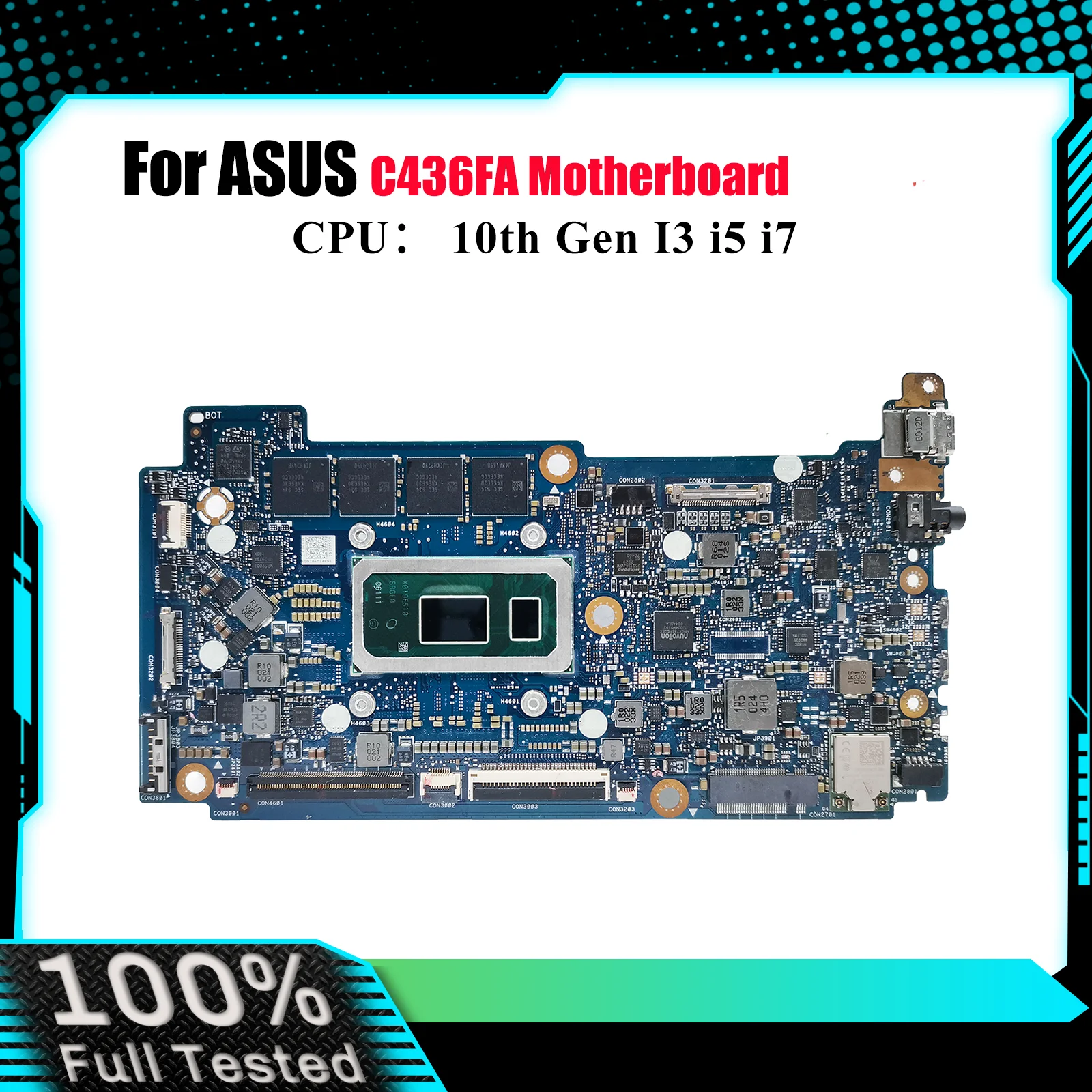 

C436FA Материнская плата для ноутбука ASUS Chromebook C436F C436FA Материнская плата для ноутбука 10-го поколения I3 i5 i7 100% тест ОК быстрая доставка
