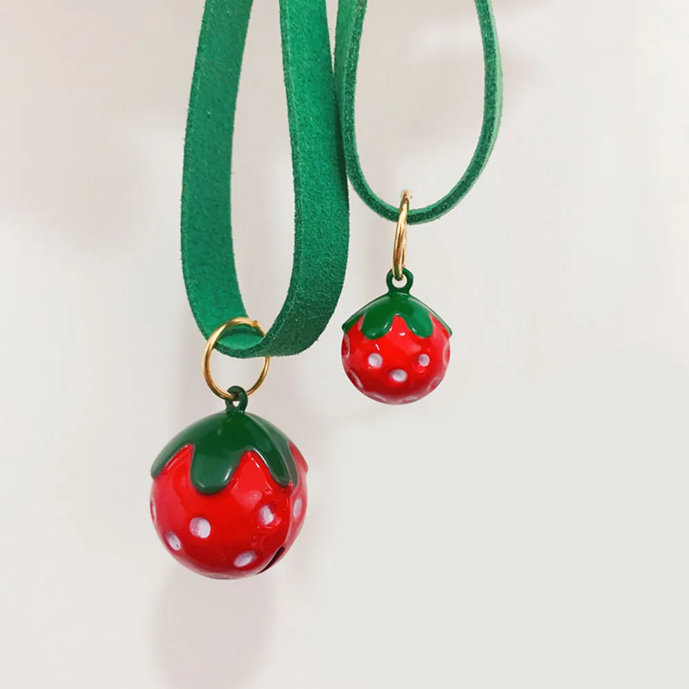 الفراولة جرس طوق قابل للتعديل للحيوانات الأليفة جرس طوق القط الكلب دائم المشي في الهواء الطلق ملحق مستلزمات الحيوانات الأليفة #6