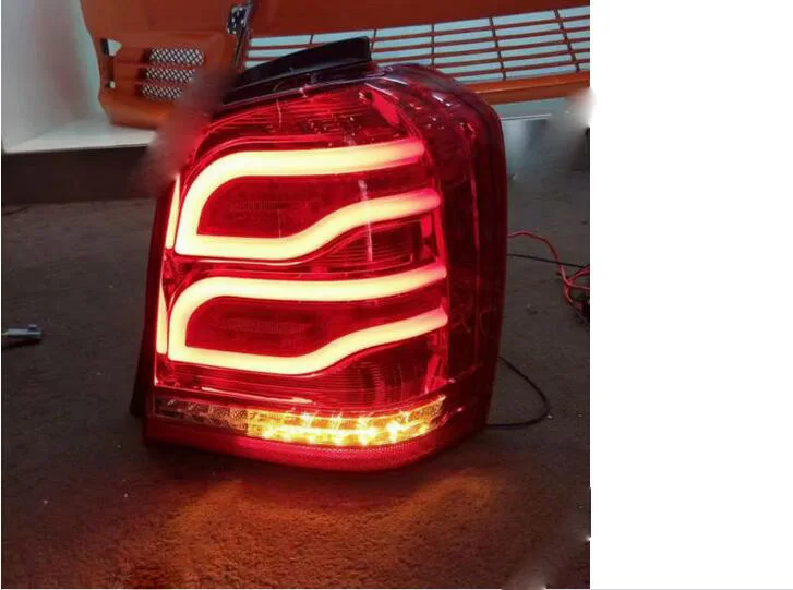 2pcs Car bumper lamp Tail Lights For Highlander Taillight 2004 2005 2006 2007year Led Tail Lights Fog lamp Highlander Rear Lamp