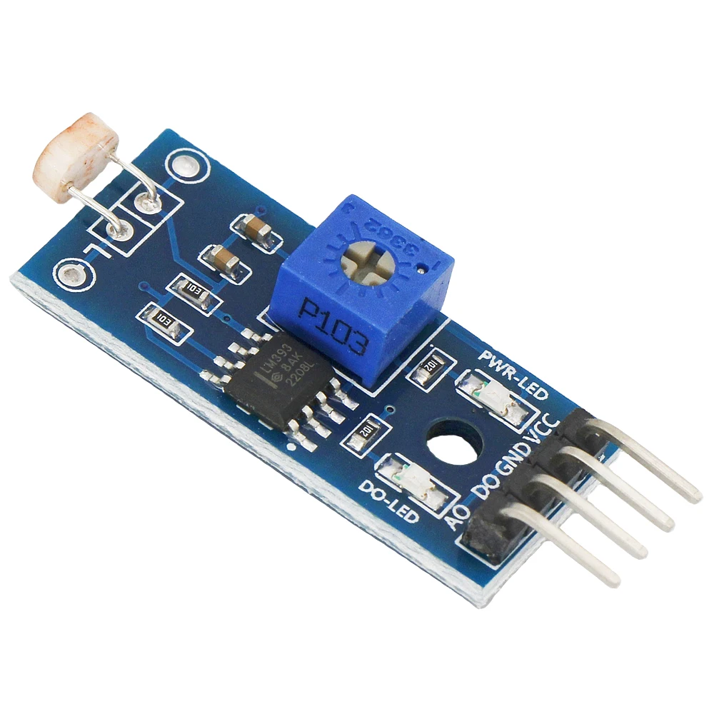 Módulo de Sensor fotosensible para Arduino, fotorresistencia de detección de luz, resistencia de foto, 5 piezas, 3,3-5V, 4 pines