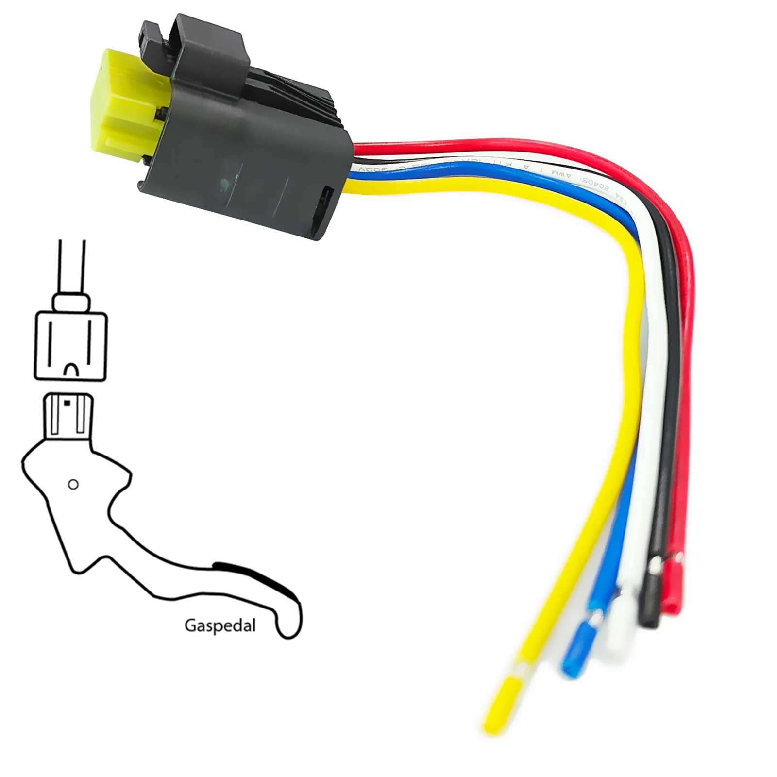 2pcs For Peugeot Citroen 207 C4 5Pin Petrol Throttle Accelerator Pedal Position Sensor Plug Connector Wiring Harness Loom Repair