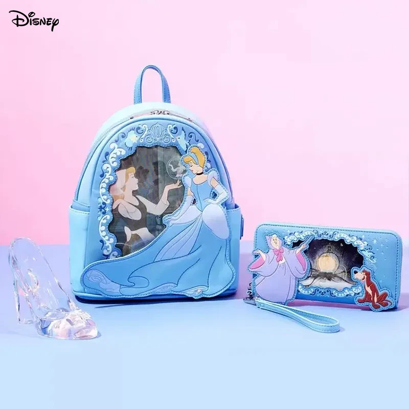 

Disney Cinderella Princess Bag Backpack Wallet Genuine Co branded Gorgeous Accessories Fashion Leisure Travel Bag Girl Gift