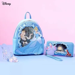 Disney Cinderella Princess Bag Backpack Wallet Genuine Co branded Gorgeous Accessories Fashion Leisure Travel Bag Girl Gift