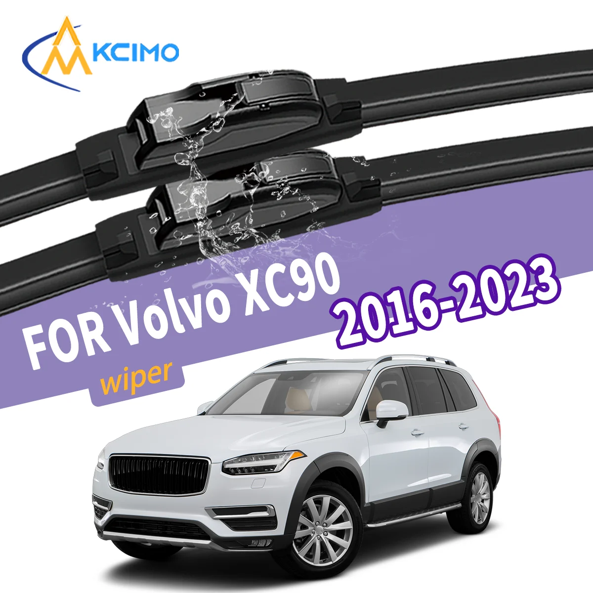 

Noiseless Performance Premium Quality 2Pcs Front Windshield Wiper Blades for Volvo XC90 2016 - 2023