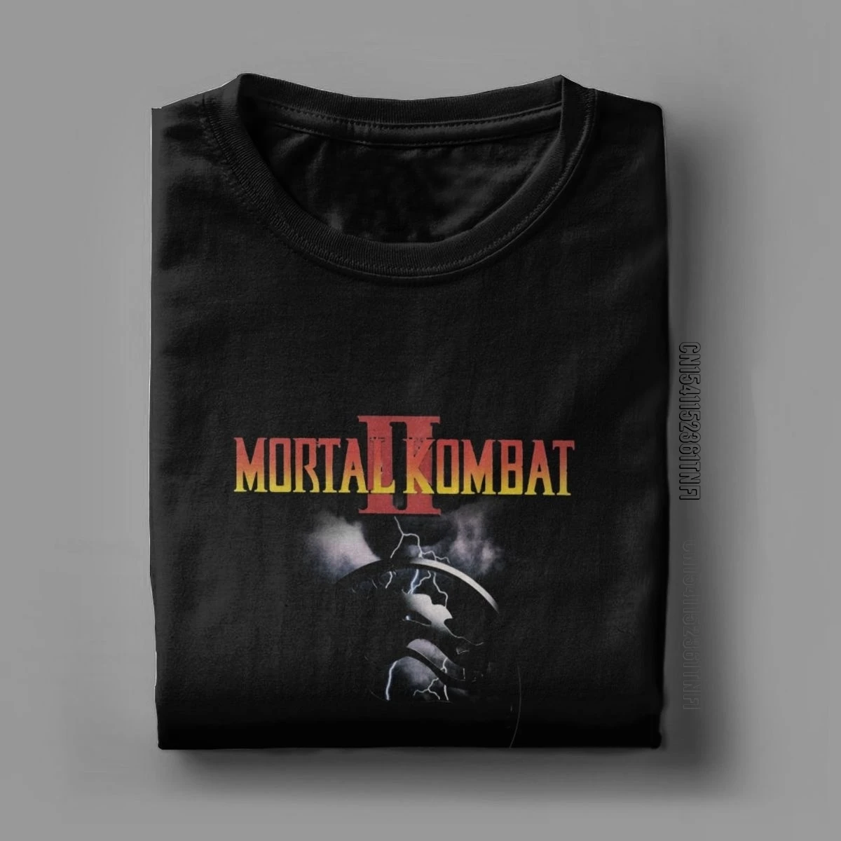 Vintage Mortal Kombat II T Shirt Men\'s Cotton Humor T-Shirt Crew Neck Tees Classic Short Sleeve Clothes Graphic Printed