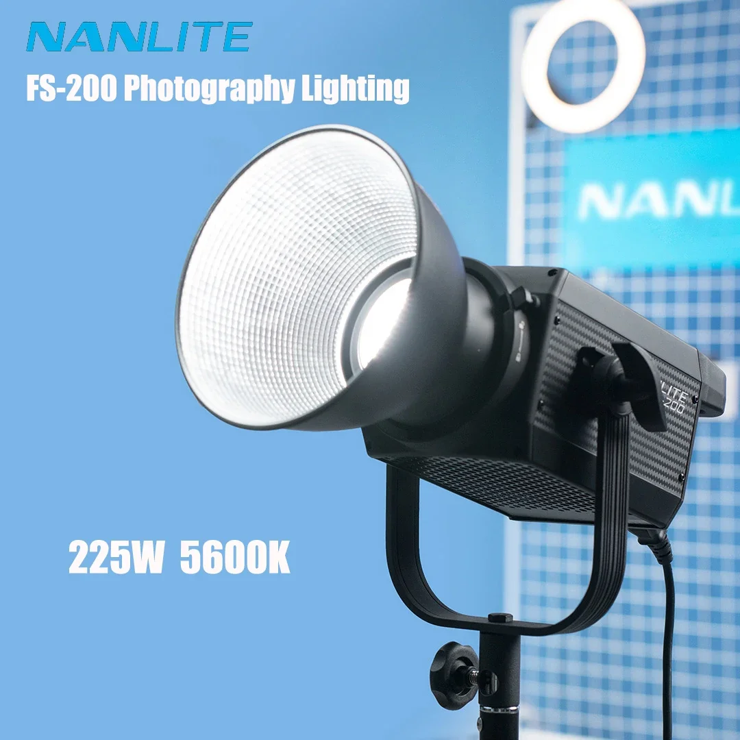 

Nanguang Nanlite FS-200 LED Professional Photography Lighting 225W 5600K Outdoor Monolight COB Strobe Lighting FS200 Strobe Lamp