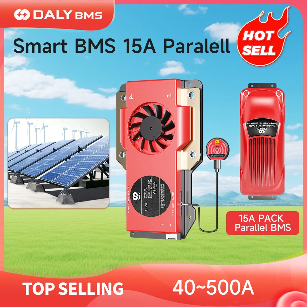 DALY Smart BMS 15A Parallel Lifepo4 4S 12V 100A 8S 24V 16S 48V 30A~500A LI-ION 7S 10S 13S 14S 15S 16S 150A 200A 250A DALYBMS