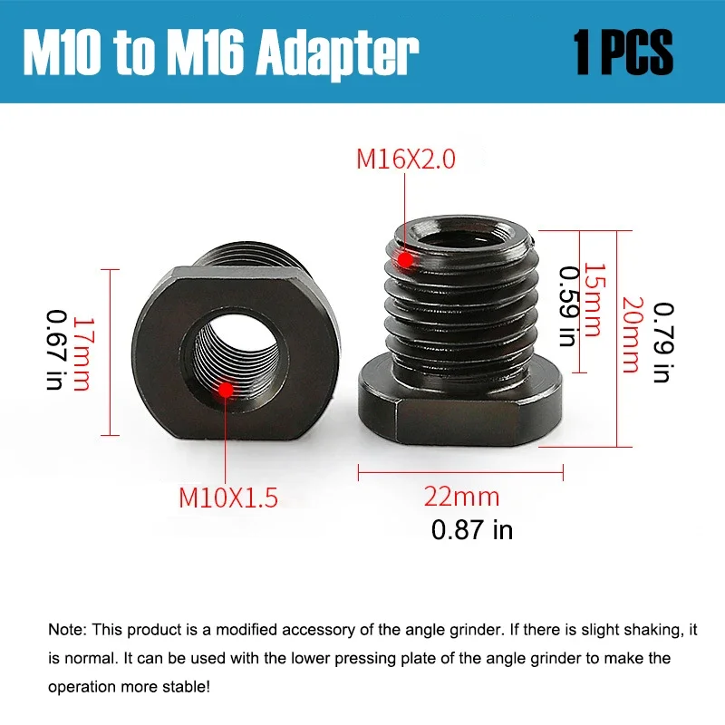 100 type angle grinder modification adapter M10 to M14 external teeth M16 thread conversion polishing machine complete list