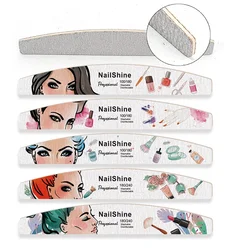 Professional nail file 10 pcs/lot, Grit 100/180,180/240 Lime thick wood sanding buffer emery board UV Gel Salon Nail Tools