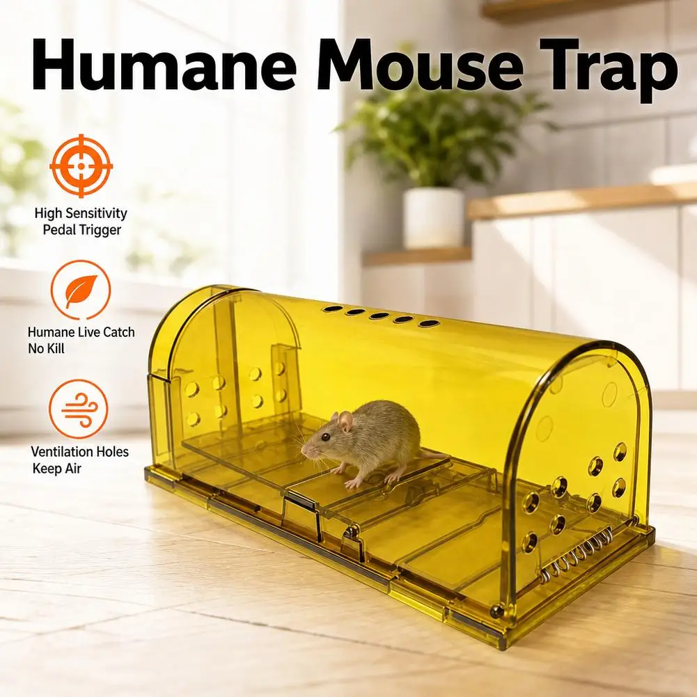 Rat Cage Trap Rat Cage Rodenticide Trap Reusable Easy To Set Fast High Sensitivity Foot Pedal Trap ﻿