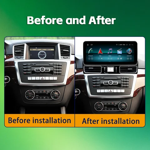 Carplay Android Auto sans fil avec écran de 12.3 pouces, pour Mercedes Benz ML GL GLE GLS W166 X166Car, navigation GPS multimédia, Bluetooth