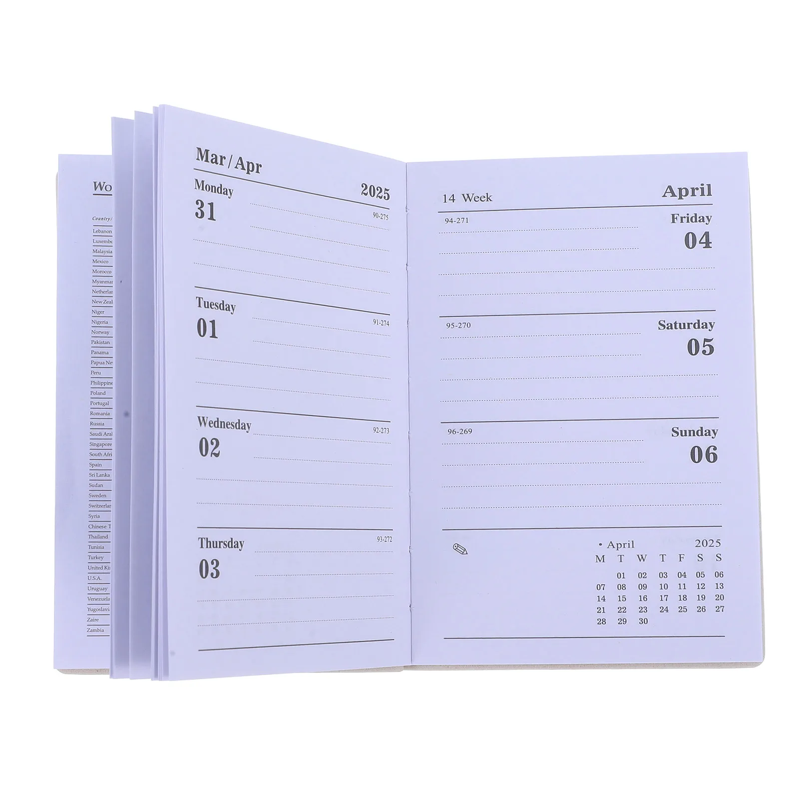 2025 A7 Journaling Planner Notebook  English Schedule Mini Daily Schedule Notepad 2025 Office Agenda Notepad Delicate