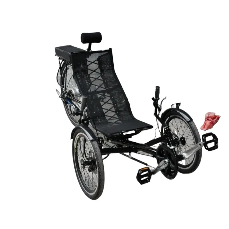 Horizontal recliner outdoor 26 inch 36v 350w adult horizontal electric tricycle
