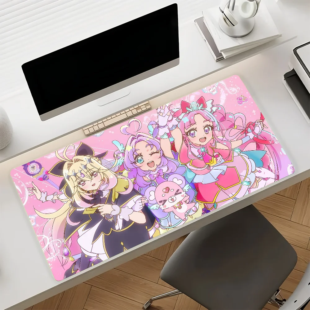 Anime S-Star D-detective P-precure Mouse Pad Anti Slip Rubber Edge Locked Thickened Laptop Gaming Desk Mat