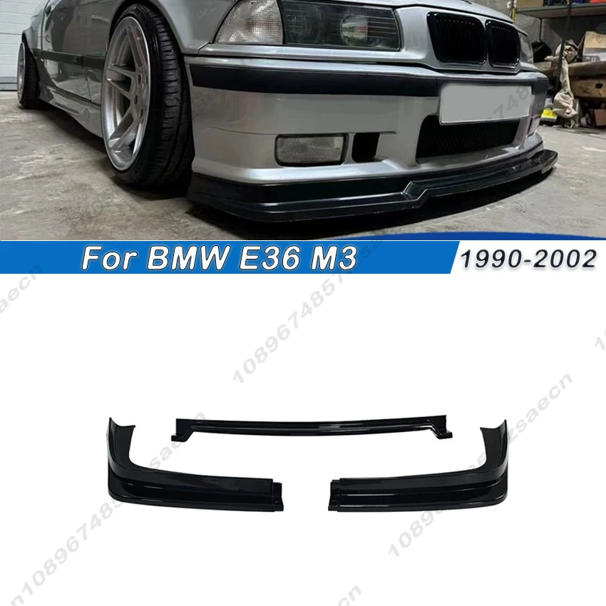 

Car Front Bumper Spoiler Lip For BMW E36 M3 4-Door Sedan 2Door Coupe 1990-2002 Gloss Black Look Lower Diffuser Splitter Body Kit