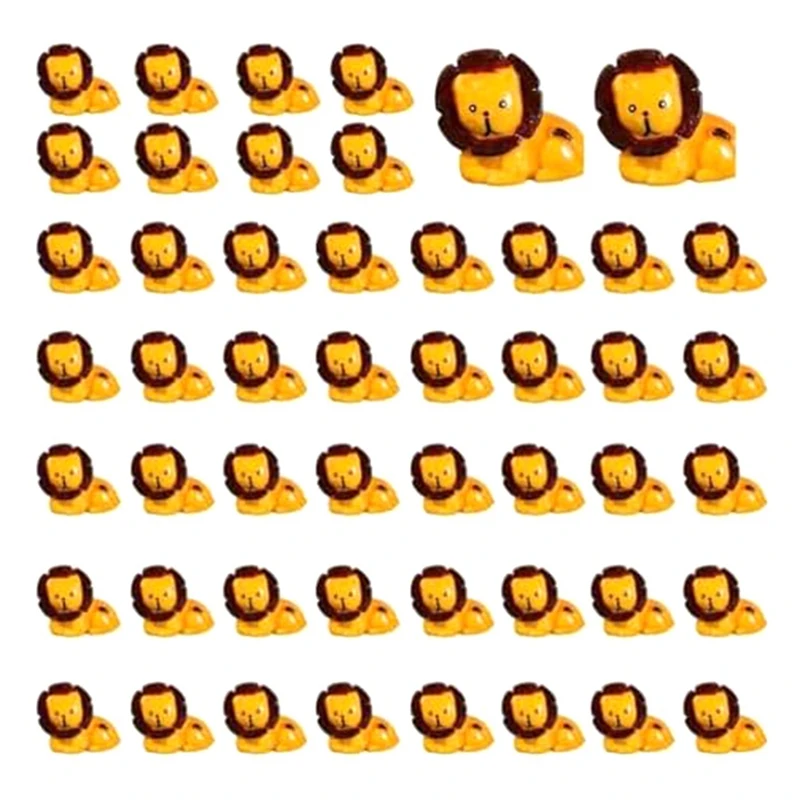 50 шт., мини-Проекторы из искусственной смолы, миниатюры с дикими животными