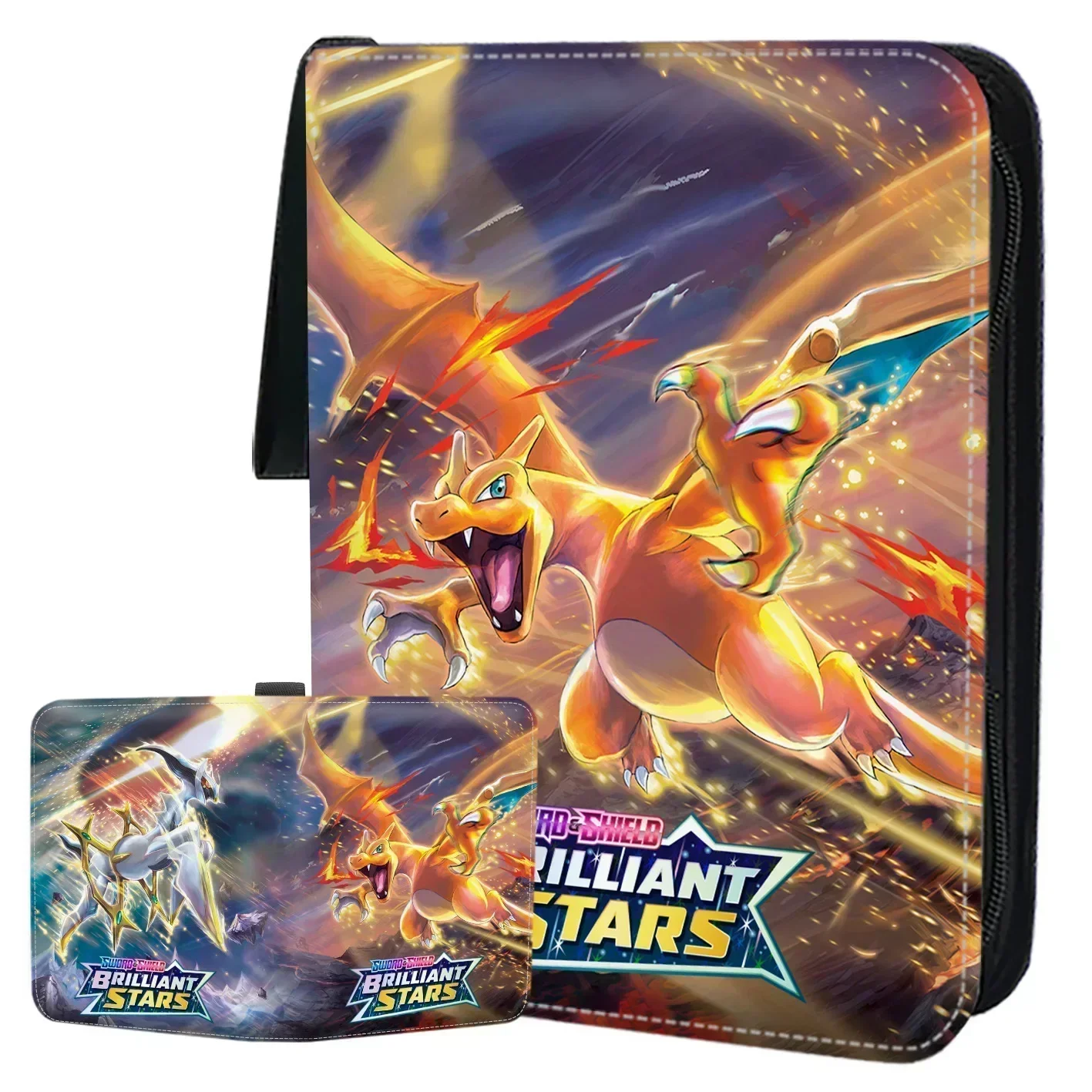 new-charizard-900pcs-business-card-holder-anime-peripherals-game-card-collection-book-cartoon-binder-trendy-toys-children's-gift
