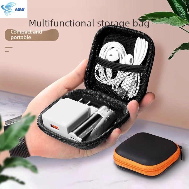 1-4 Stück Tragbare Stoßfeste Kopfhörertasche Ohrhörer-Etui Headset-Aufbewahrungstasche Hartschalen-Ohrhörer-Zubehör Speicherkarte USB-Kabel