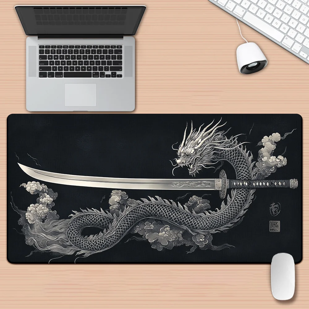 

The dragon-patterned knife high-definition printed mouse pad is made of XXL rubber, which is anti-slip, durable and washable