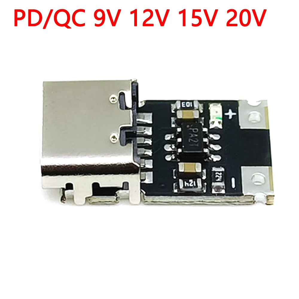 PD/QC LDE Decoy Board Fast Charge 9V-20V PD decoy module PD 2 3.0 DC trigger cable USB Type-C male plug QC4 charge connector