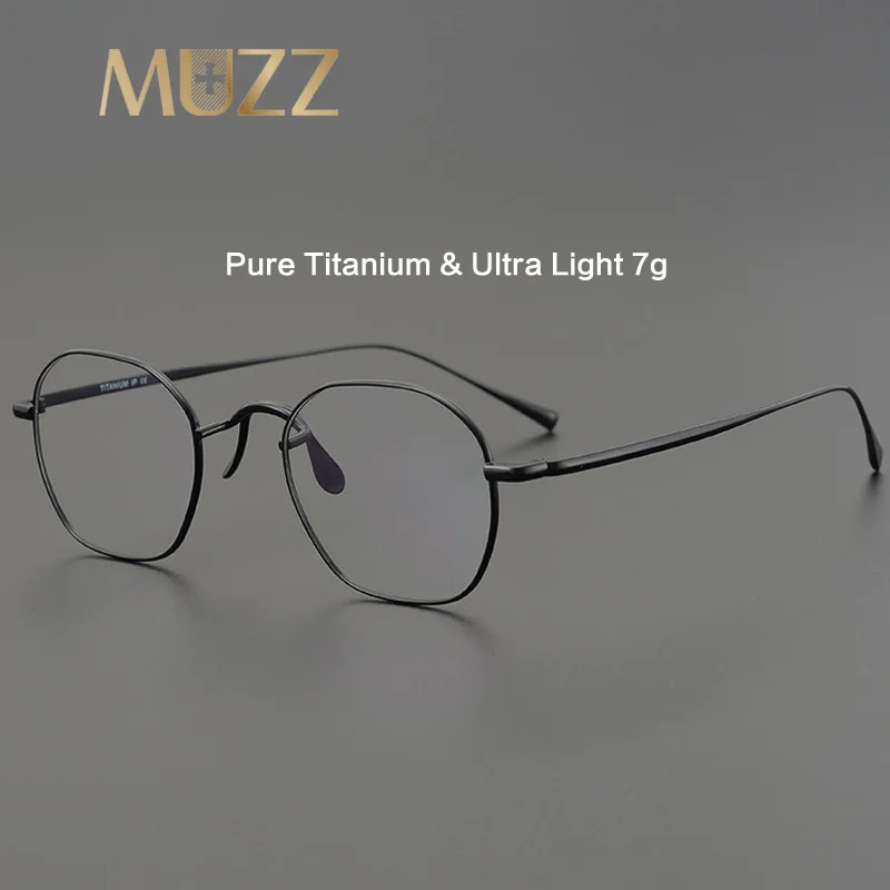 Pure Titanium Optical Glasses Frame Women Polygon Prescription Eyeglasses Men Spectacles Japanese Gold Rimmed Designer Eyewear