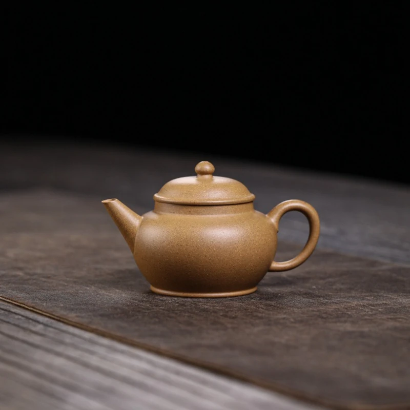 

160cc Chinese Yixing Zisha Purple Clay Huang Shaotian Handmade Golden DuanNi Teapot