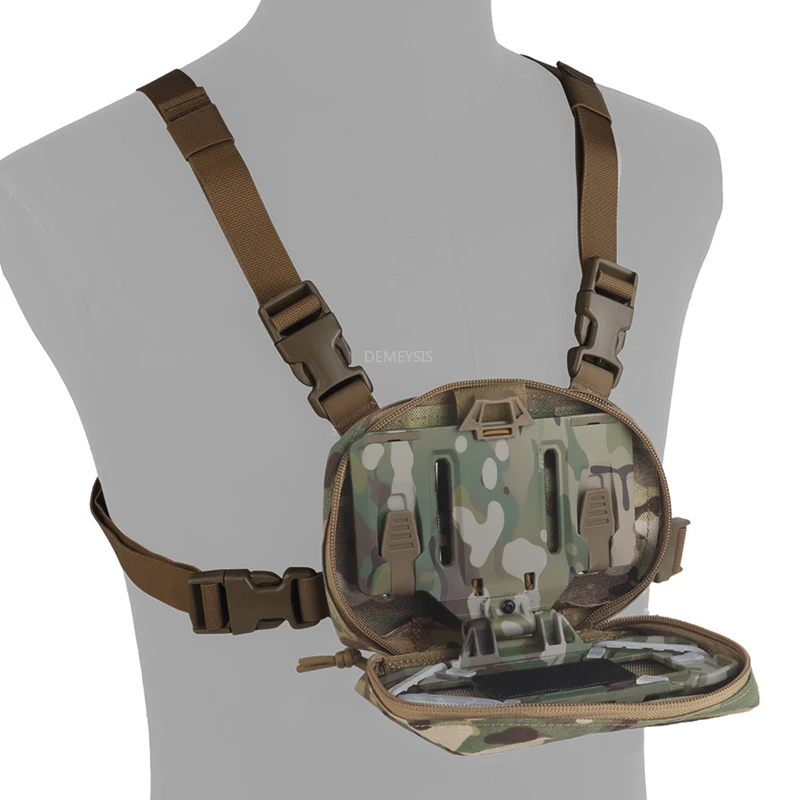 Professional Tactical Folding Navigation Kit Outdoor Hunting Airsoft Phone Map Device Bracket Fixing Strap Chest Bag Use Alone