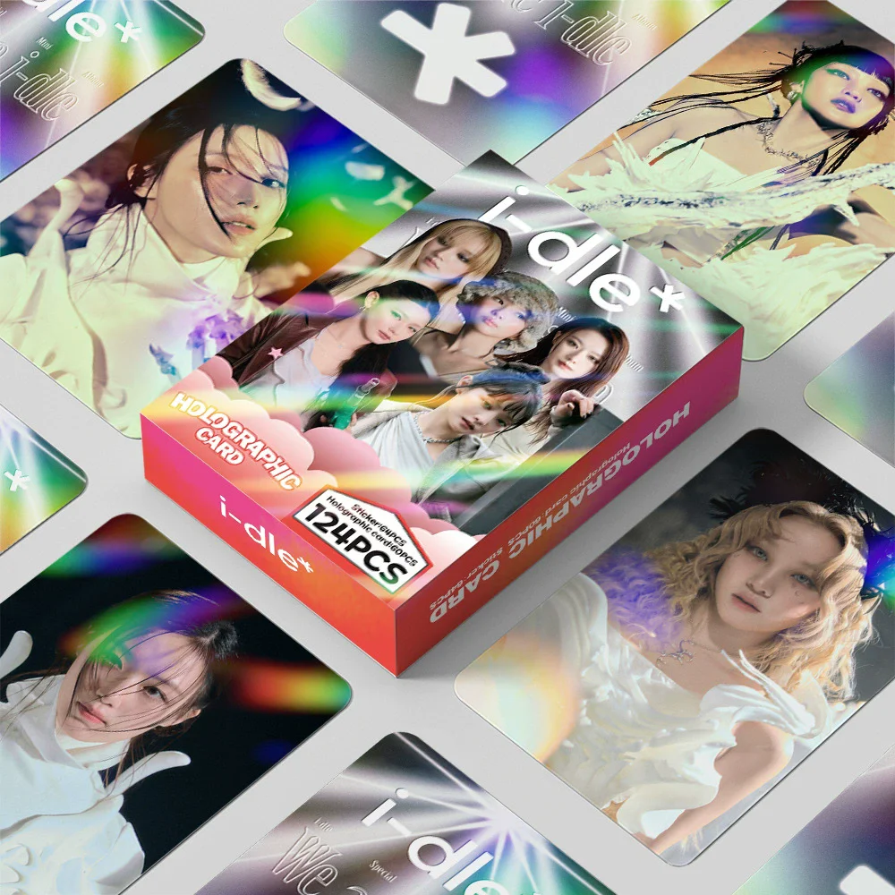 

124 Pcs/Set Korean Girl Group I-DLE Photo Cards Stickers Set - Star Double-Sided LOMO Cards Fans Gift