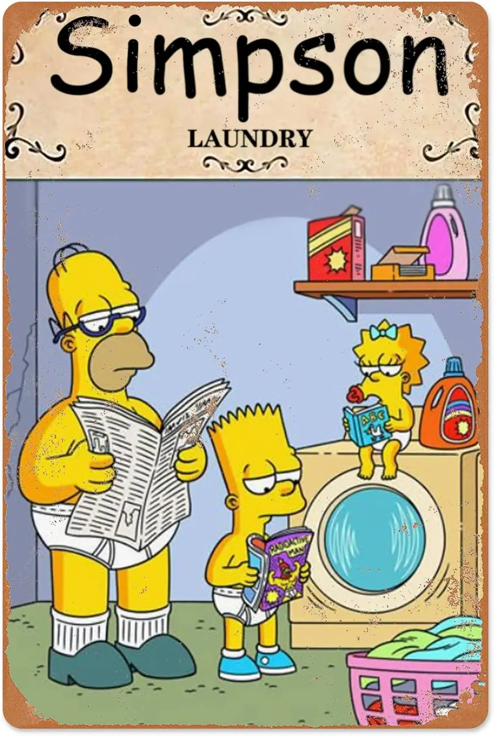 Vintage Poster Metal Sign The Laundry Tin Signs Retro Plaque Wall Decor Gift For Home Kitchen Office Club Bar Gym  I-aluminum