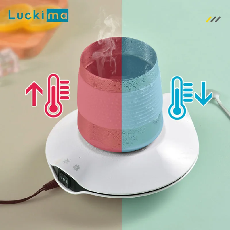 110-240V Cup Warmer Cooler Electric Coaster Multifunction Mini Refrigeration Drinks Cooling Tool Glass Coffee Milk Tea Juice