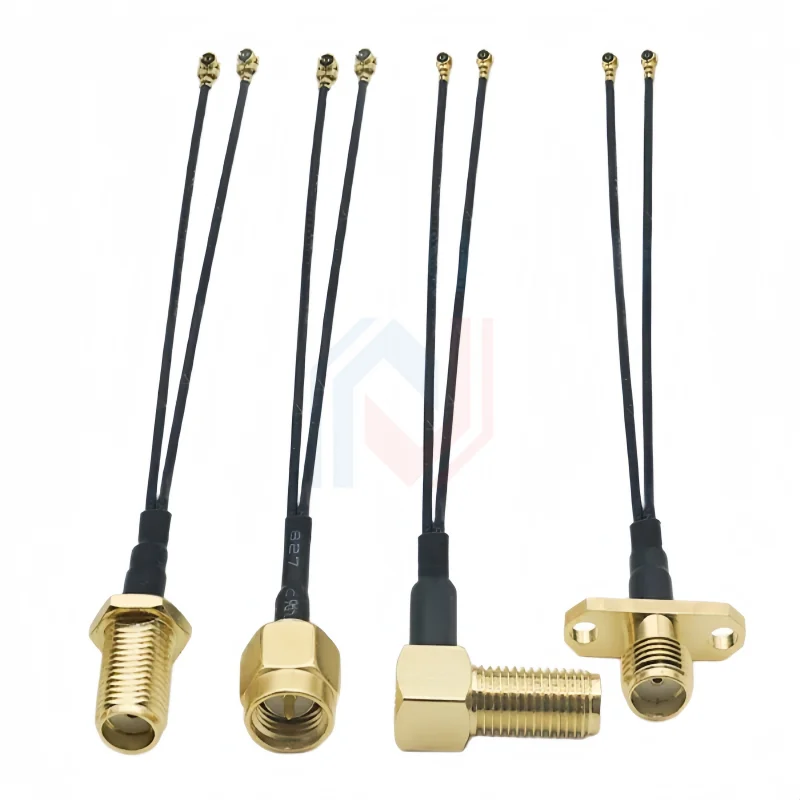 1 To 2 SMA Splitter Cable SMA Female to 2 x u.FL MHF Female RF1.13 Pigtail Jumper WIFI Antenna Extension Coaxial Cable