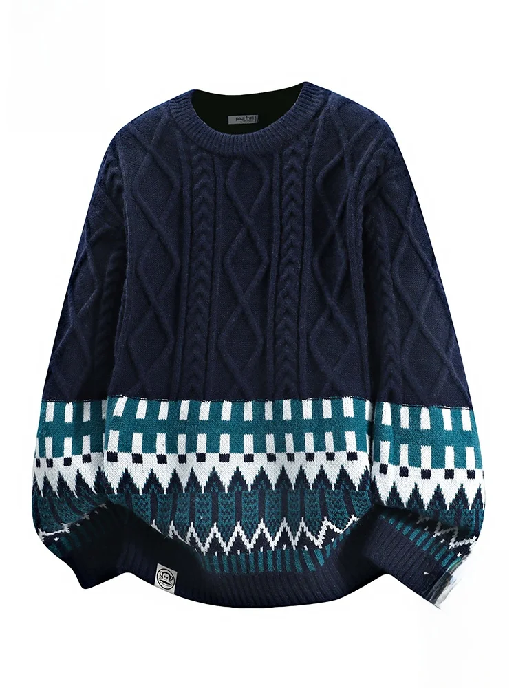 

Мужской вязаный свитер Paul Frank Large-Mouth Monkey с круглым вырезом, свободный, повседневный, теплый, осенняя верхняя одежда, комфортный, мягкий, из полиэстера